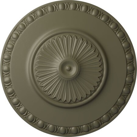 Ekena Millwork Lyon Ceiling Medallion (Fits Canopies up to 3 5/8"), Hand-Painted Spartan Stone, 23 1/2"OD x 3 1/4"P CM23LYSSF